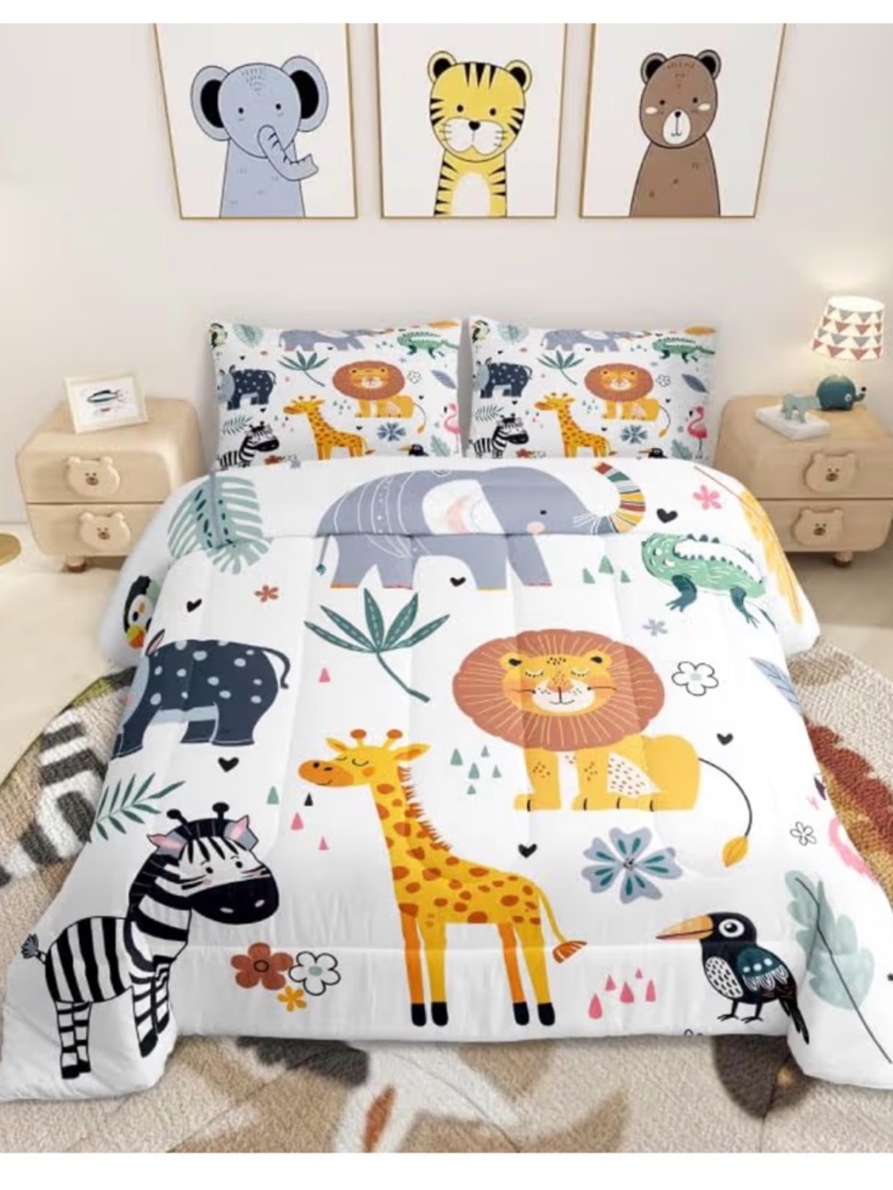 Kids Safari Animal Queen Duvet Set ! ✨brand new!
